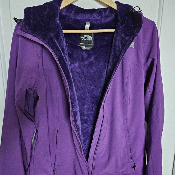 Women Northface full zip hoodie jacket purple SZ M - Picture 3 of 6